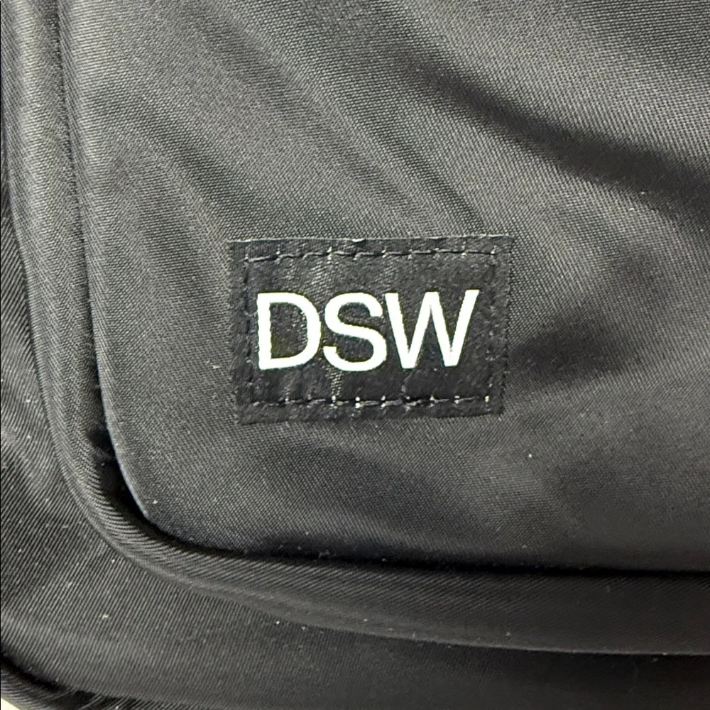 DSW Black Nylon Crossbody Travel Bag 9x12